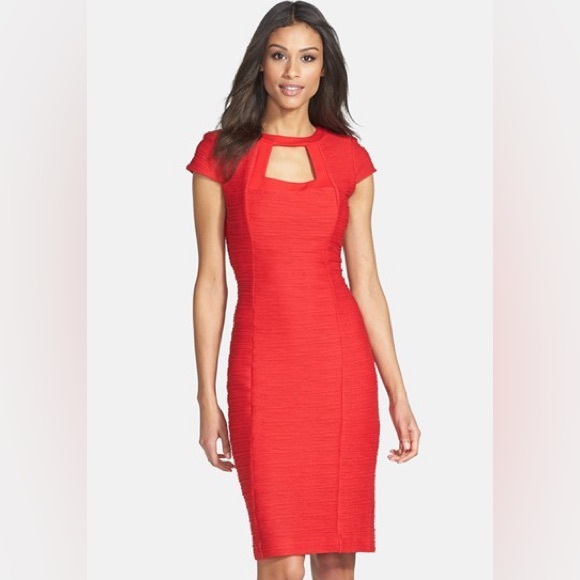 NUE by Shani Red Fitted Dress – Size 2 - Picture 1 of 4